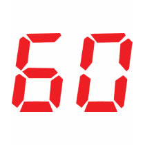 60 sixty red alarm clock digital number t-shirts