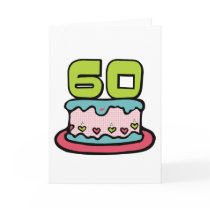 60 Year Old Birthday Cake cards