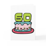 60 Year Old Birthday Cake cards
