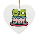 60 Year Old Birthday Cake Christmas Tree Ornaments
