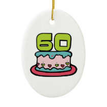 60 Year Old Birthday Cake Ornaments