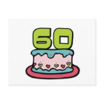 60 Year Old Birthday Cake Post Card