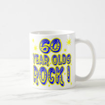 60 Year Olds Rock! (Blue) Mug