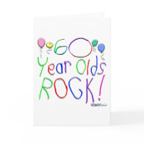 60 Year Olds Rock! Greeting Card