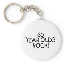 60 Year Olds Rock Keychains