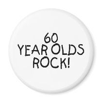 60 Year Olds Rock Refrigerator Magnets