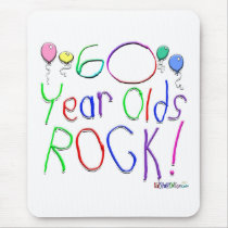 60 Year Olds Rock! Mousepad by TShirtDotCom 60 Year Olds Rock! Mousepad
