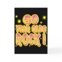 60 Year Olds Rock! (Pink) Greeting Card by TShirtDotCom 60 Year Olds Rock! (Pink) Greeting Card