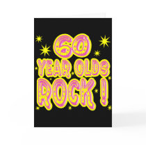 60 Year Olds Rock! (Pink) Greeting Card