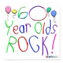 60 Year Olds Rock ! posters by BirthdaysRock 60 Year Olds Rock ! posters