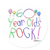 60 Year Olds Rock ! stickers