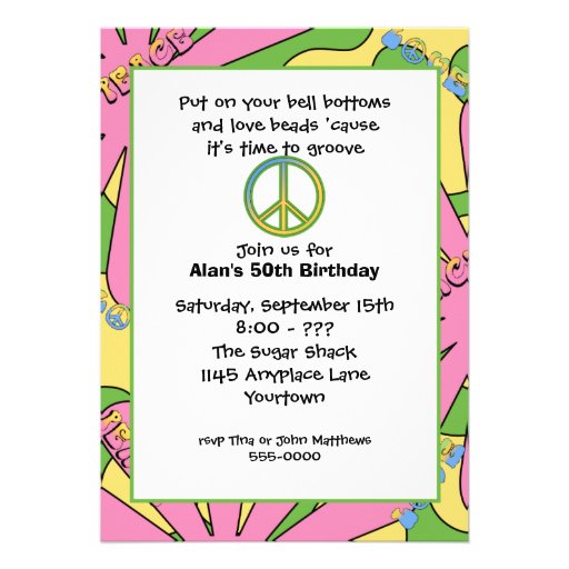 60s Birthday Party Invitation