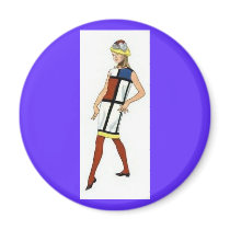 60s Colorblock Dress Magnet by Regella 60s Colorblock Dress Magnet