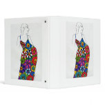 60s flower dress model sketch painting Binders