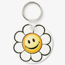 60's Flower Power Smiley keychains by JuJuGarden 60's Flower Power Smiley keychains