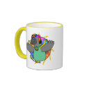 60s Hippie Meyers Parrot Mug by MenagerieMayhem 60s Hippie Meyers Parrot Mug