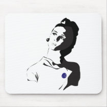 60's Lady Mouse Pad