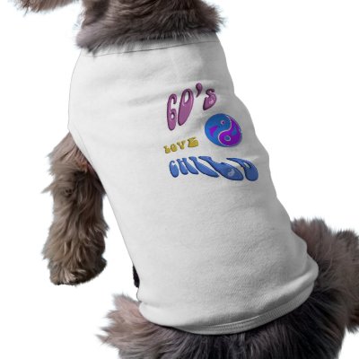 60's Love Child Dog Top Pet Tee Shirt by Kym_Moss