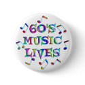 60s Music Lives buttons