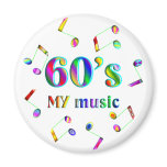 60s Music Lover Refrigerator Magnets