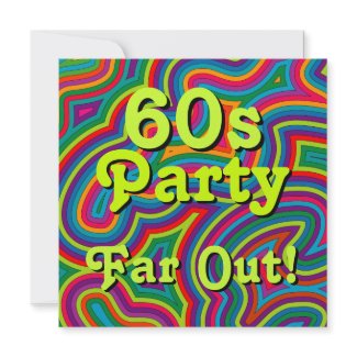 60s Party Invitation invitation