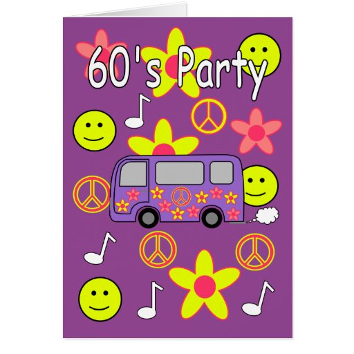 60's Party Invitation | Zazzle