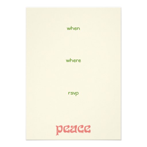 60's Party Invitation