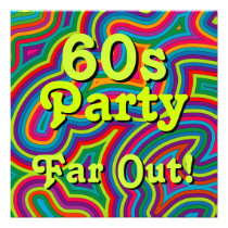 60s Party Invitation invitations