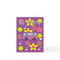 60's Party Invitation cards