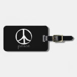 60s Retro Peace Sign Tag For Bags