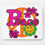 60s Style Peace Mouse Pad