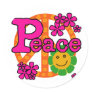 60s Style Peace Sticker