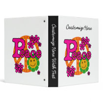 60s Style Peace T-shirts and Gifts Binders