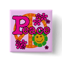60s Style Peace T-shirts and Gifts Pins