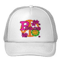 60s Style Peace T-shirts and Gifts Hats
