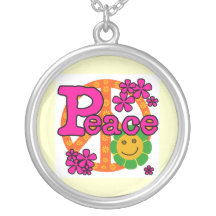 60s Style Peace T-shirts and Gifts Pendant