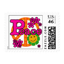60s Style Peace T-shirts and Gifts Stamps