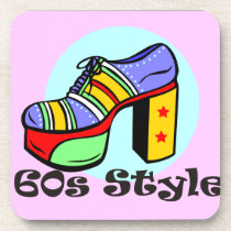 60s Style Platform Shoe Drink Coaster