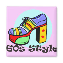 60s Style Platform Shoe Refrigerator Magnets