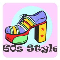 60s Style Platform Shoe Stickers