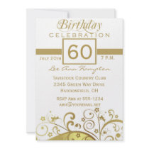 60th - 69th Birthday Party Invitations
