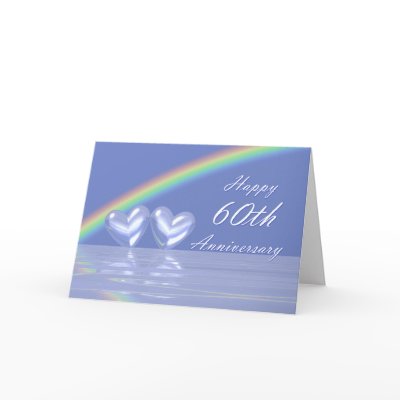 60th Anniversary Diamond Hearts Card