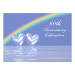 60th Anniversary Diamond Hearts Invitations