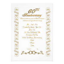 60th anniversary party invitation
