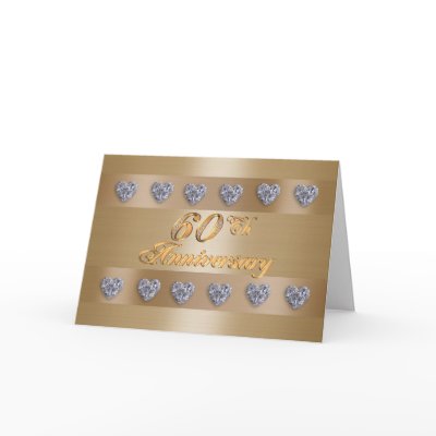 60th anniversary party invitation diamonds greeting card by Irisangel