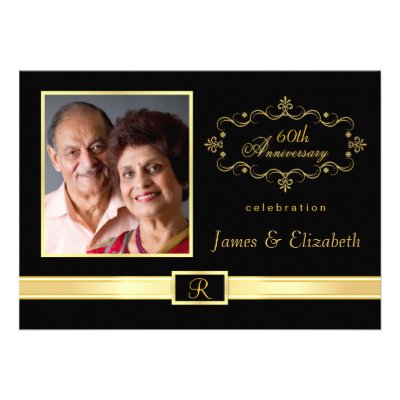 60th Anniversary Party Invitations - with Photo