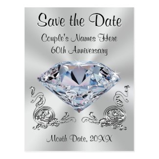60th Anniversary Save the Date Cards PERSONALIZED