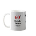 60th Birthday Balance Sheet - triple-sided mug