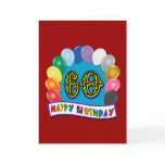 60th Birthday Balloons Happy Birthday Card
