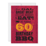 60th Birthday BBQ Grill Out Personalized Announcement